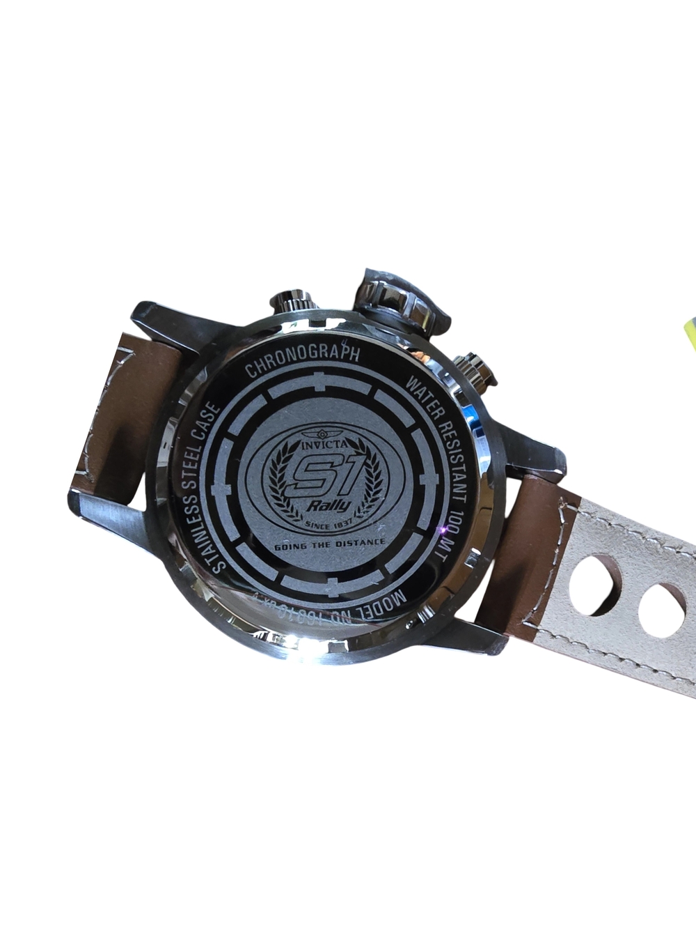 Invicta Men's Brown Leather Strap Chronograph Watch - Picture 4 of 4